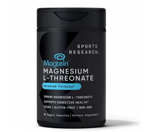 L-Треонат магния, Sports Research, MAG LT, 90 вегетарианских капсул