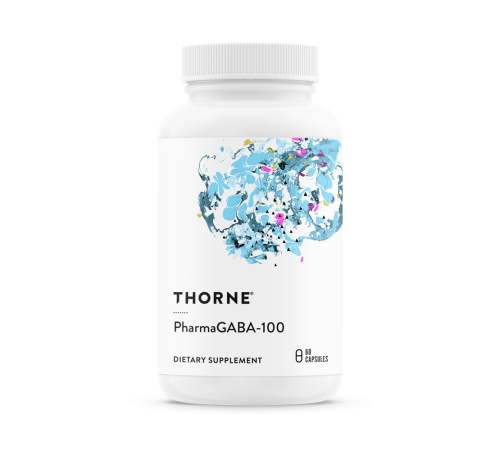Гамма-аминомасляная кислота (ГАМК), PharmaGABA-100, Thorne, 60 капсул
