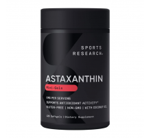 Астаксантин, Sports Research, Astaxanthin 6 mg, 120 желатиновых капсул