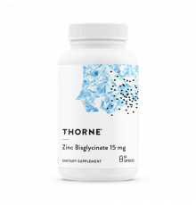 Thorne Research, Zinc Bisglycinate 15 mg, 60 капсул