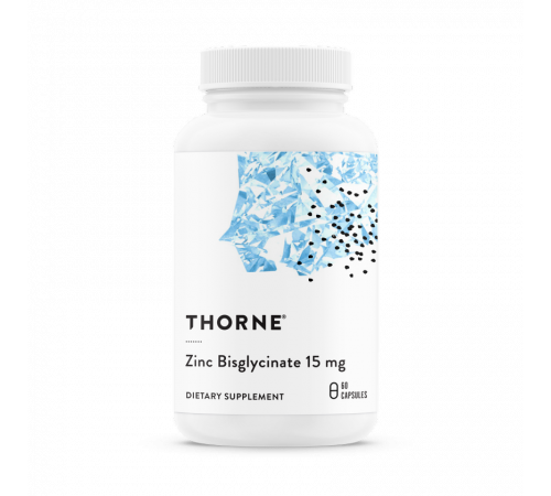 Thorne Research, Zinc Bisglycinate 15 mg, 60 капсул