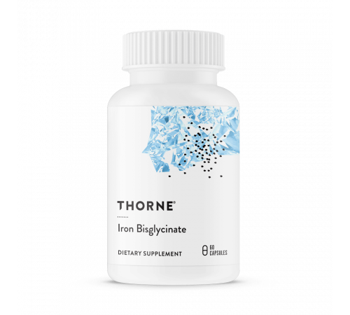 Thorne Research, Iron Bisglycinate, 60 капсул