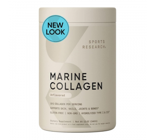 Sports Research, Marine Collagen peptides, 340 г