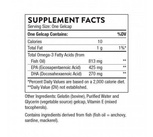 Thorne Research, Super EPA, 90 желатиновых капсул