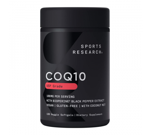 Sports Research, CoQ10 100 mg, 120 вегетарианских желатиновых капсул