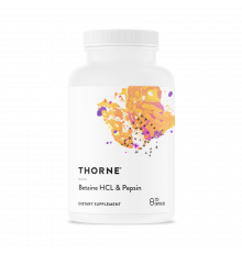 Thorne Research, Betaine HCL & Pepsin, 225 капсул